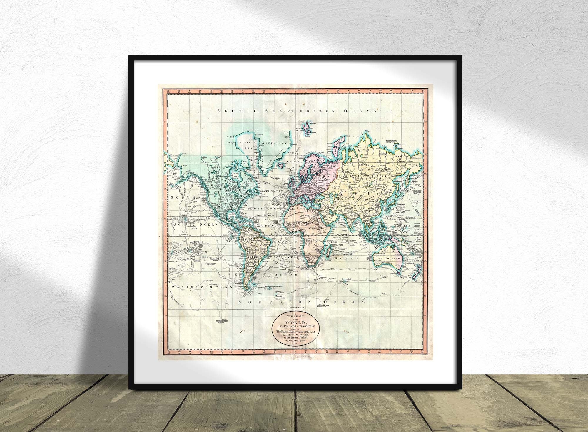 Map Of The World On Mercator Projection John Cary I Square Print Square Poster Vintage Maps Dec Map Print Travel Gift Etsy Map Of The World On Mercator Projection John Cary I Square Print Square Poster Vintage Maps Dec Map Print Travel Gift Etsy