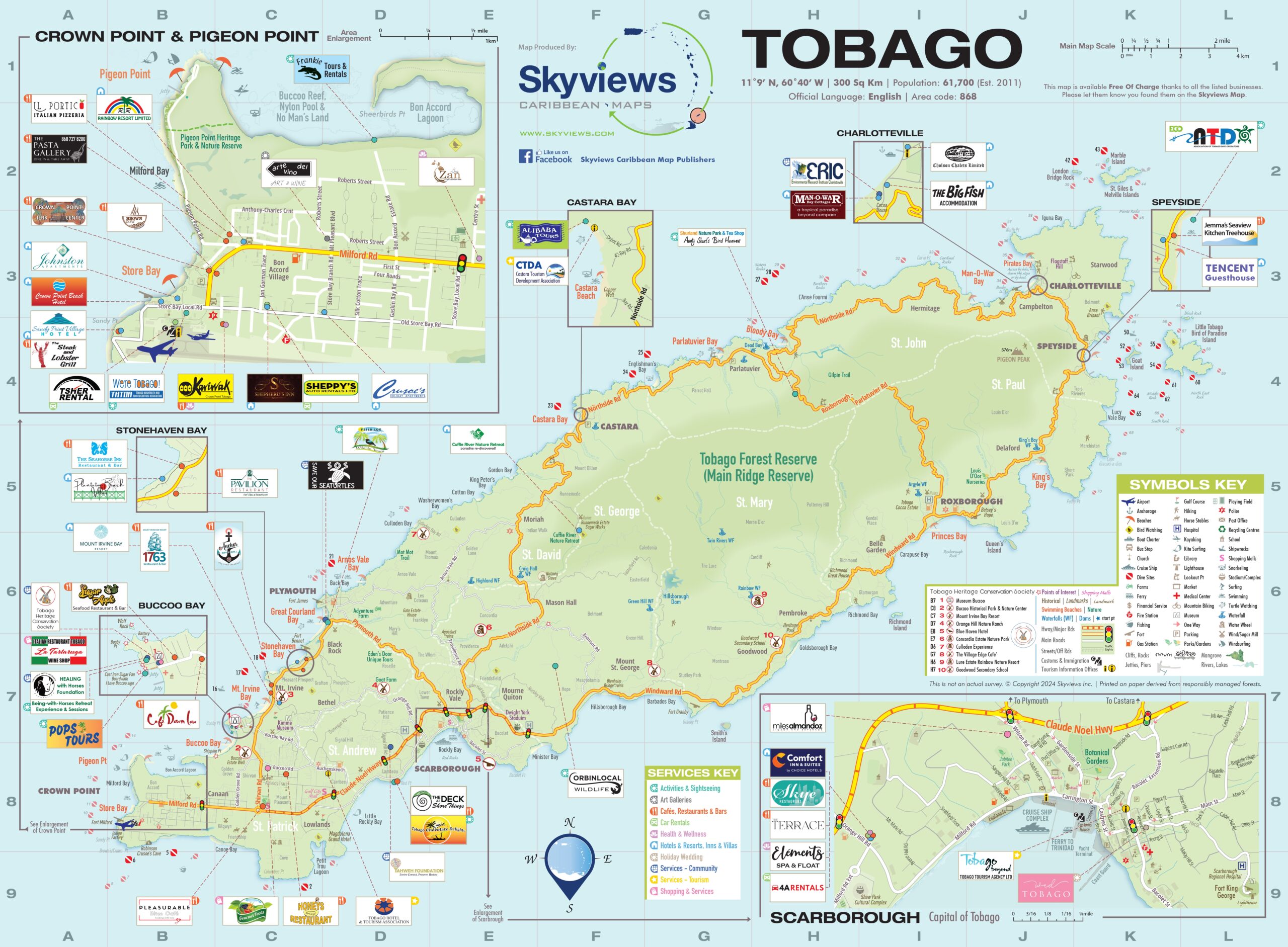 Printable Map Of Tobago