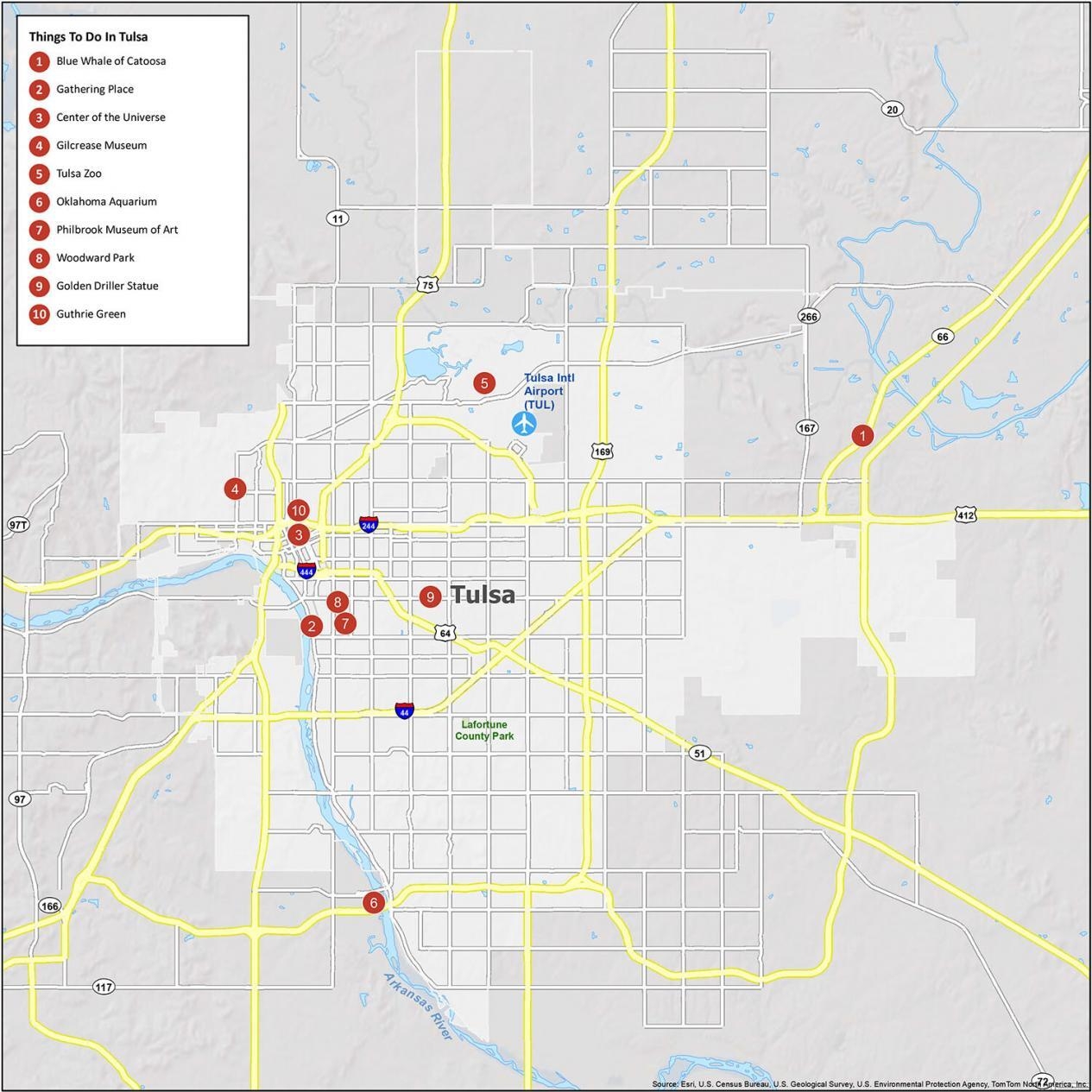 Map Of Tulsa Oklahoma GIS Geography