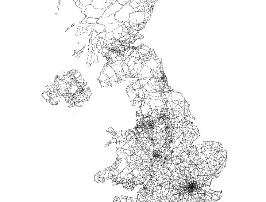 Map Of United Kingdom Black White Maps Of All Cities And Countries For Your Wall Europosters
