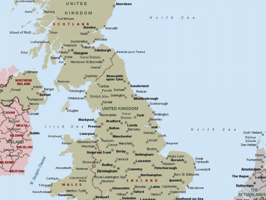 Map Of United Kingdom UK Cities Major Cities And Capital Of United Kingdom UK