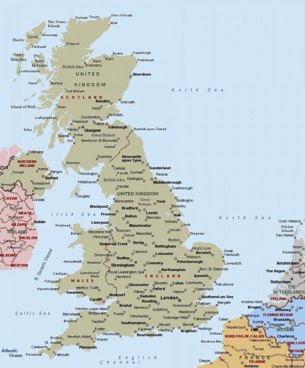 Map Of United Kingdom UK Cities Major Cities And Capital Of Worksheets Library
