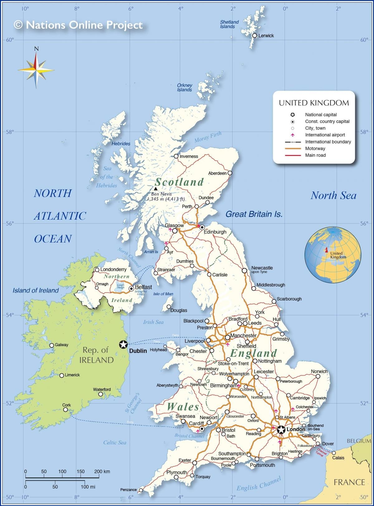 Uk Counties Map Printable