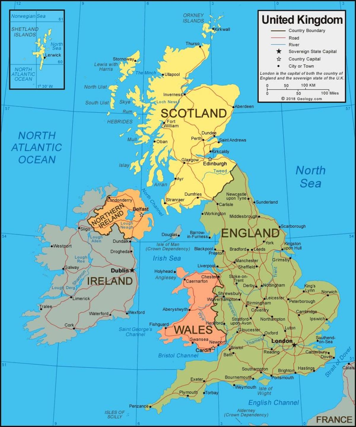 Free A4 Printable Uk Map