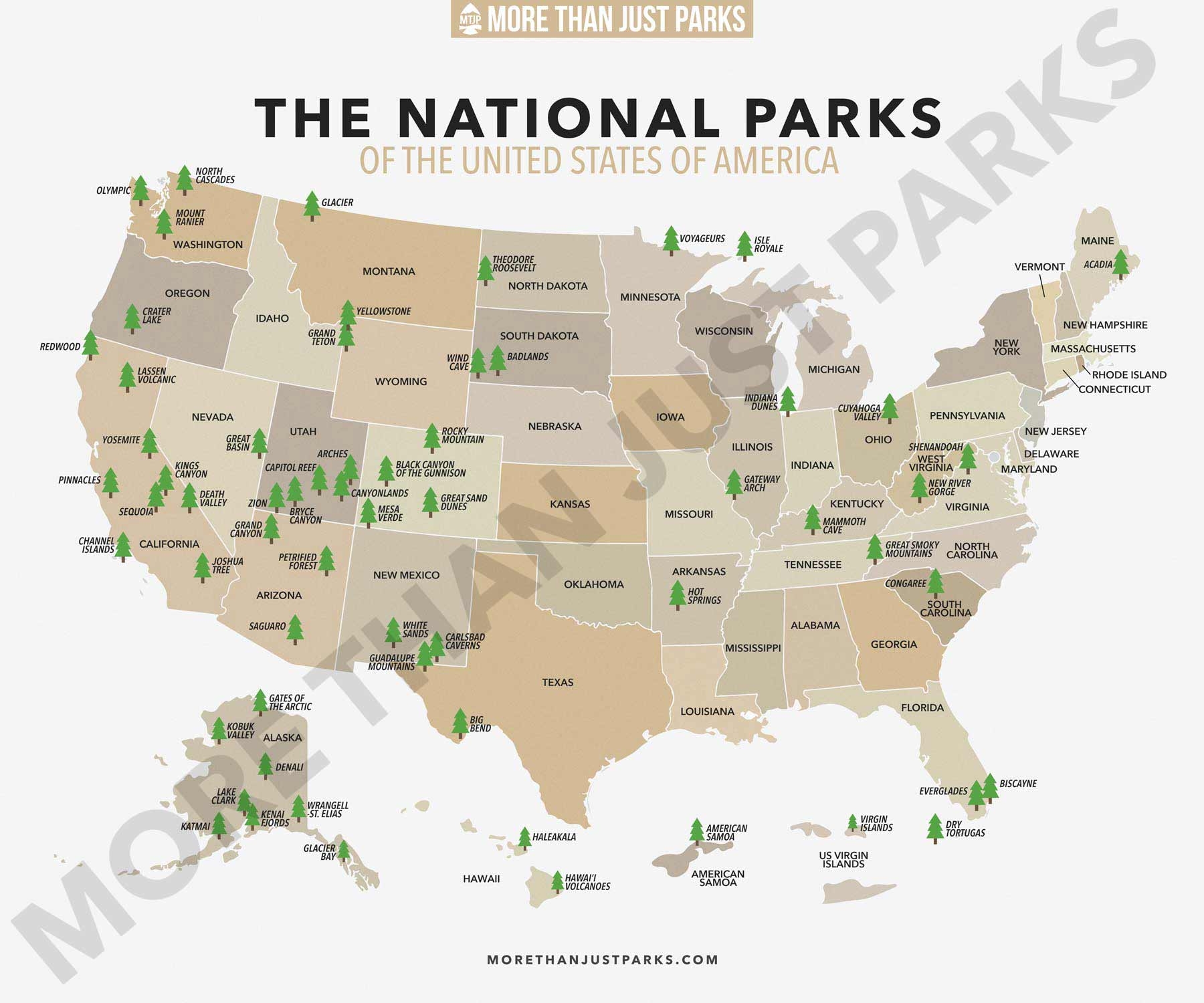 National Parks Map Usa Printable At Home