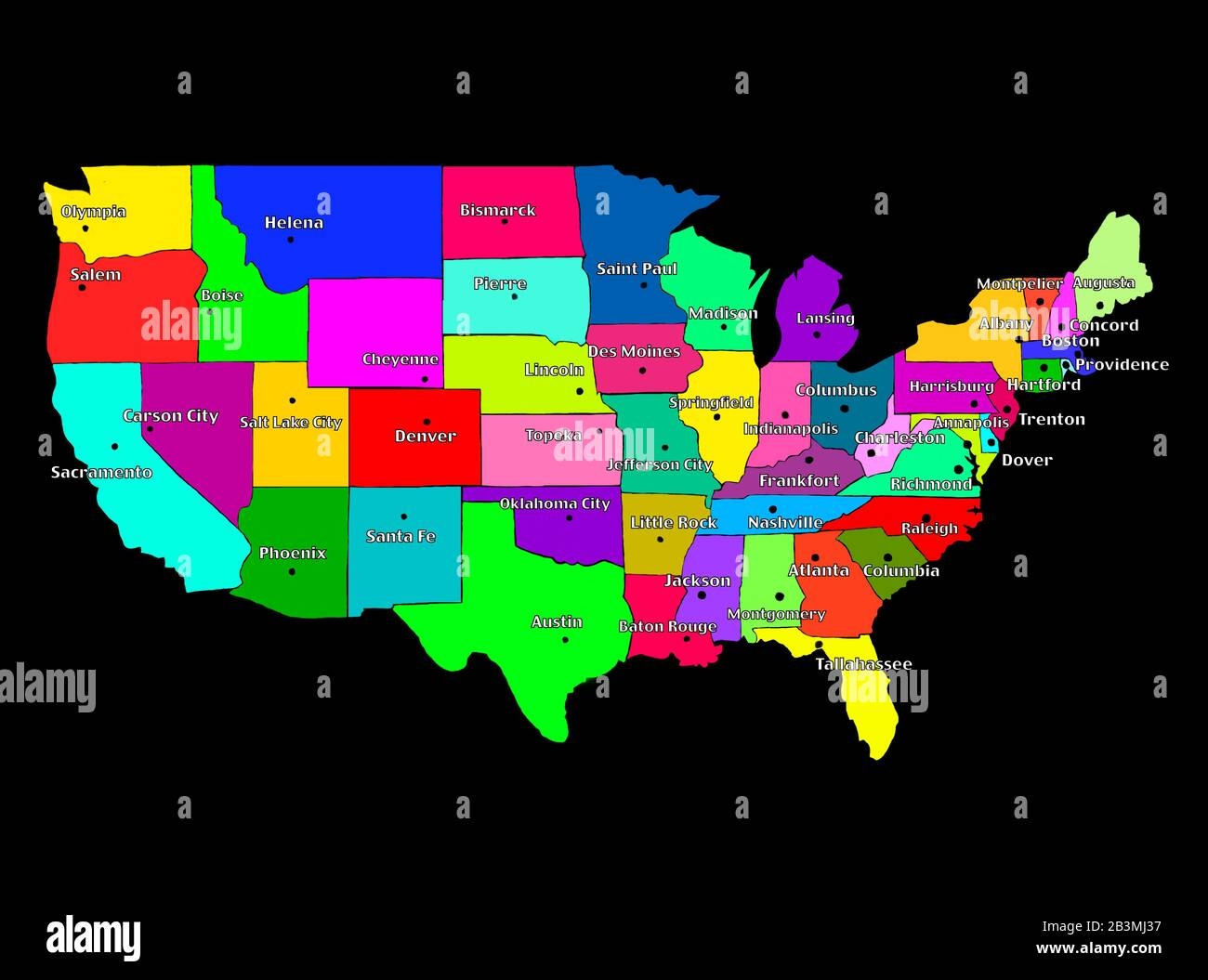 Printable Map Of The U S