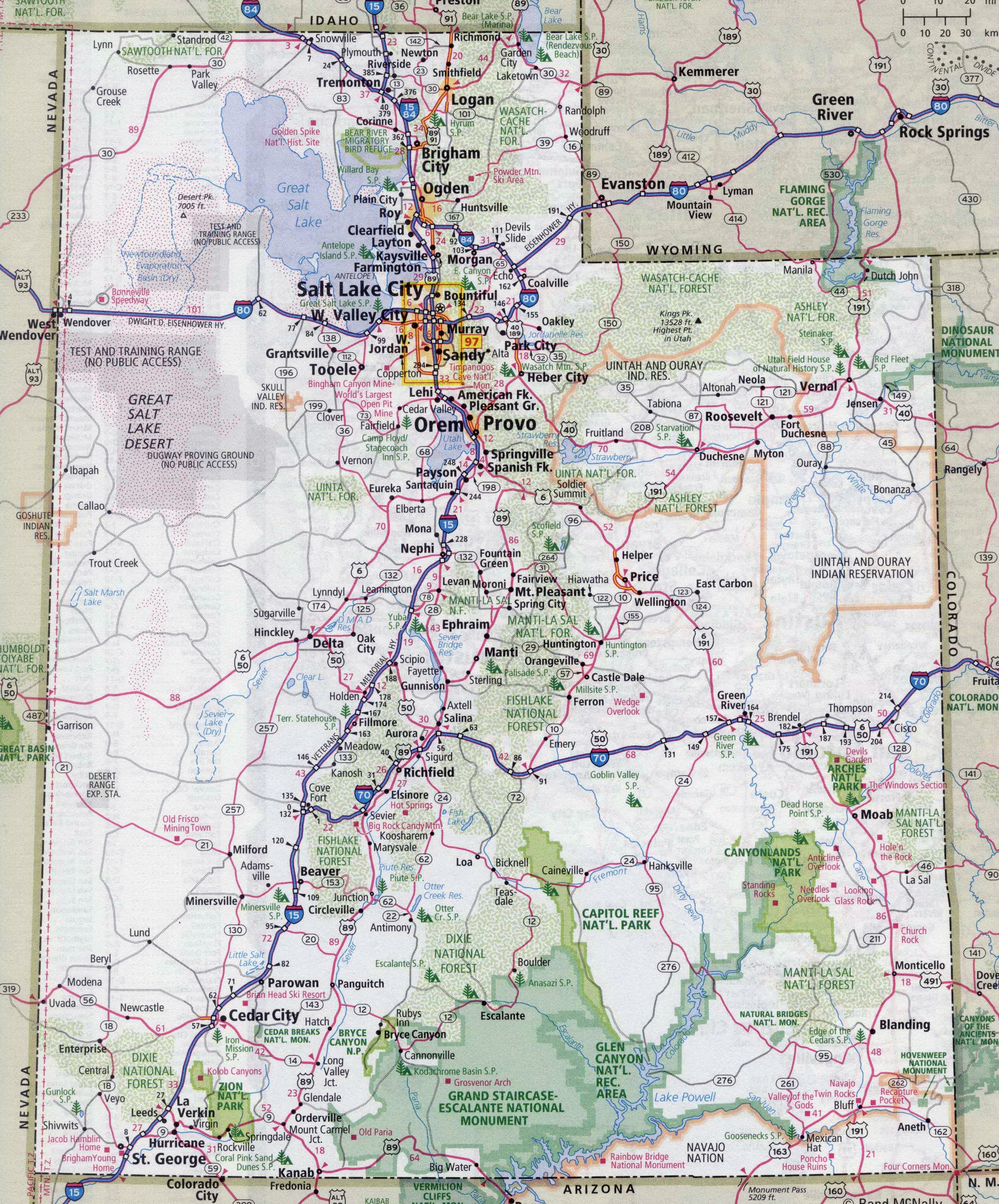 Map Of Utah
