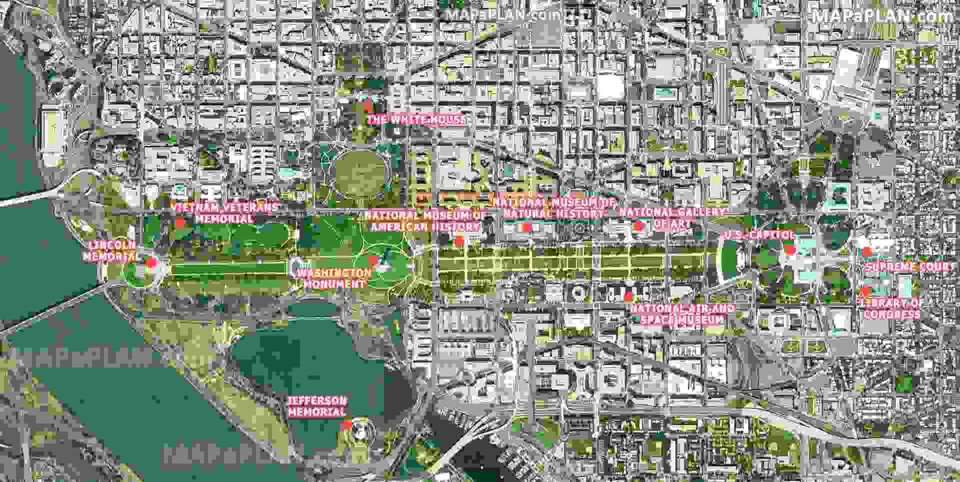 Printable Map Of Washington Dc Walking Tour
