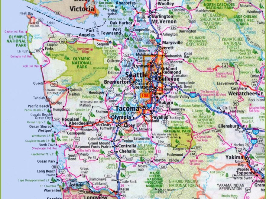 Map Of Western Washington Ontheworldmap