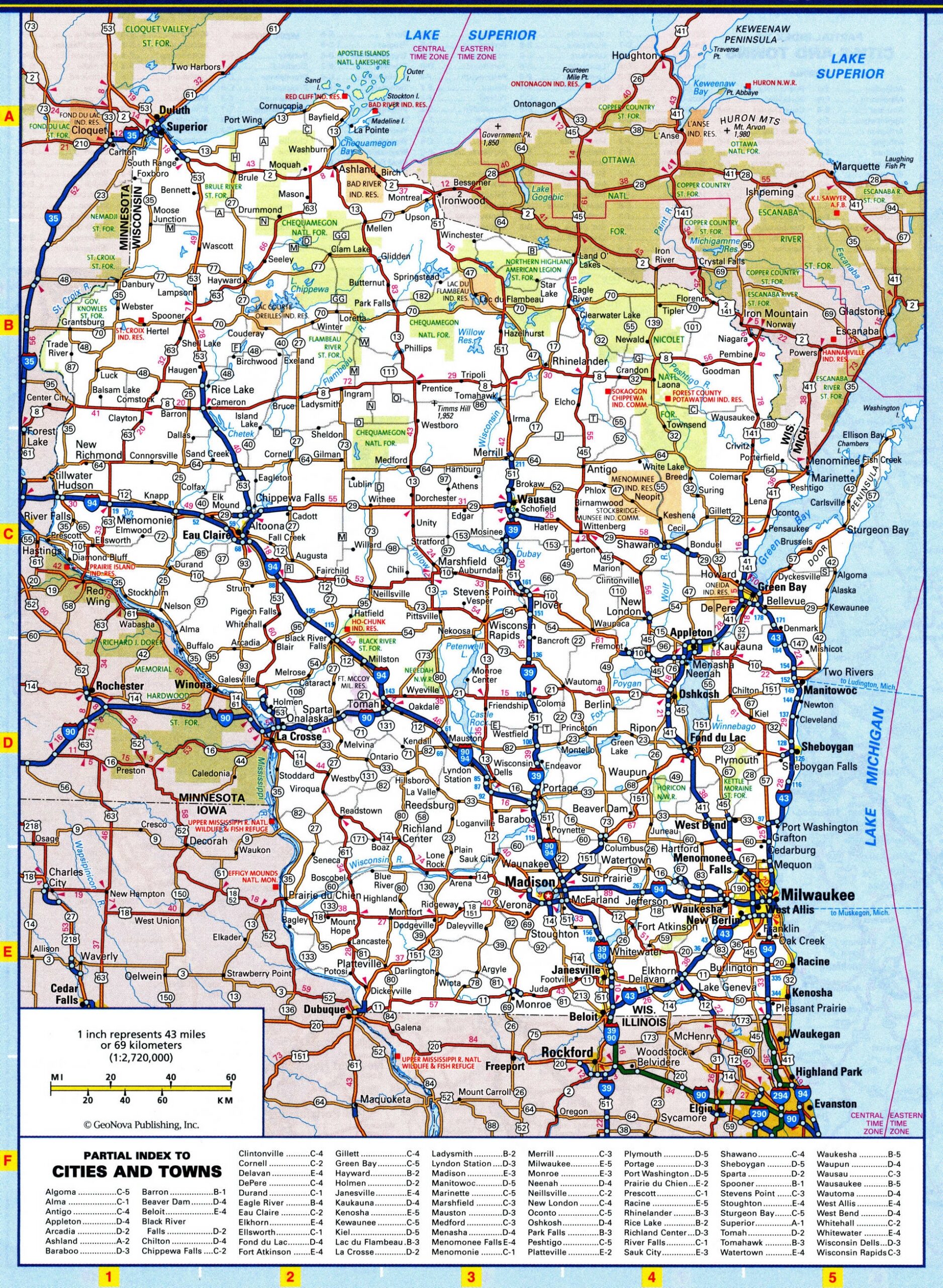 Map Of Wisconsin Roads And Highways Free Printable Road Map Of Wisconsin