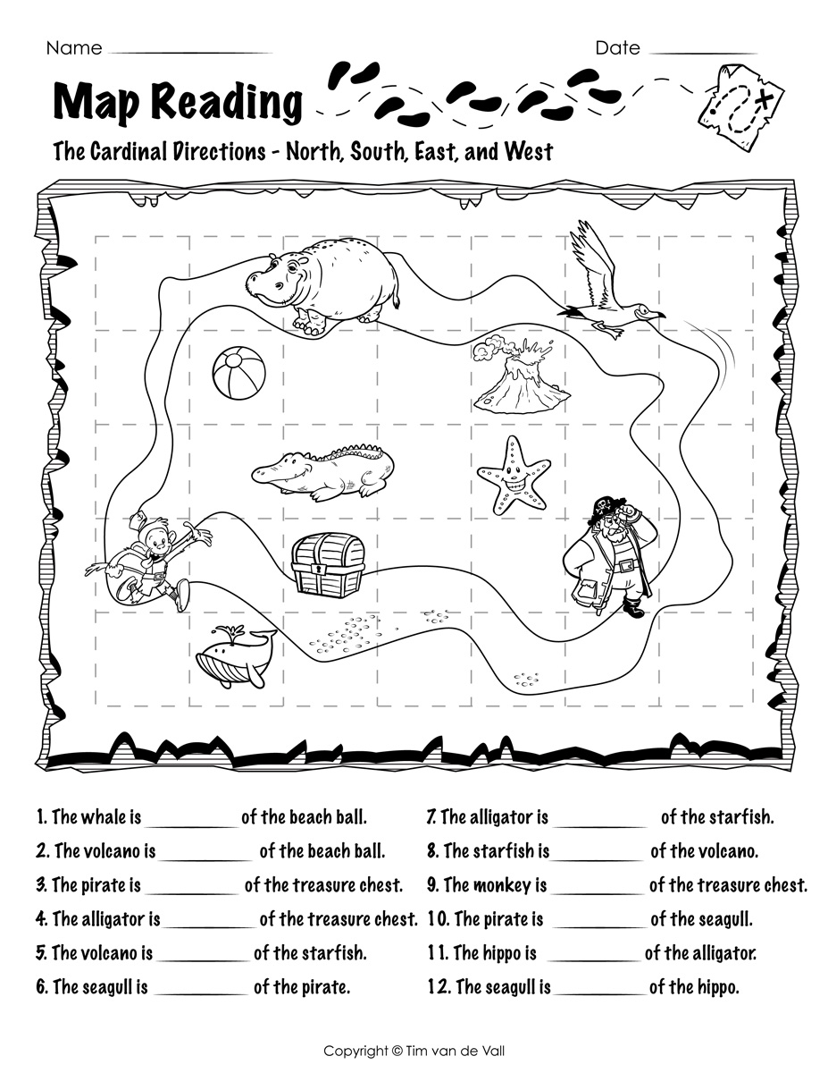 Map Reading Worksheet 01 Tim s Printables Map Reading Worksheet 01 Tim s Printables