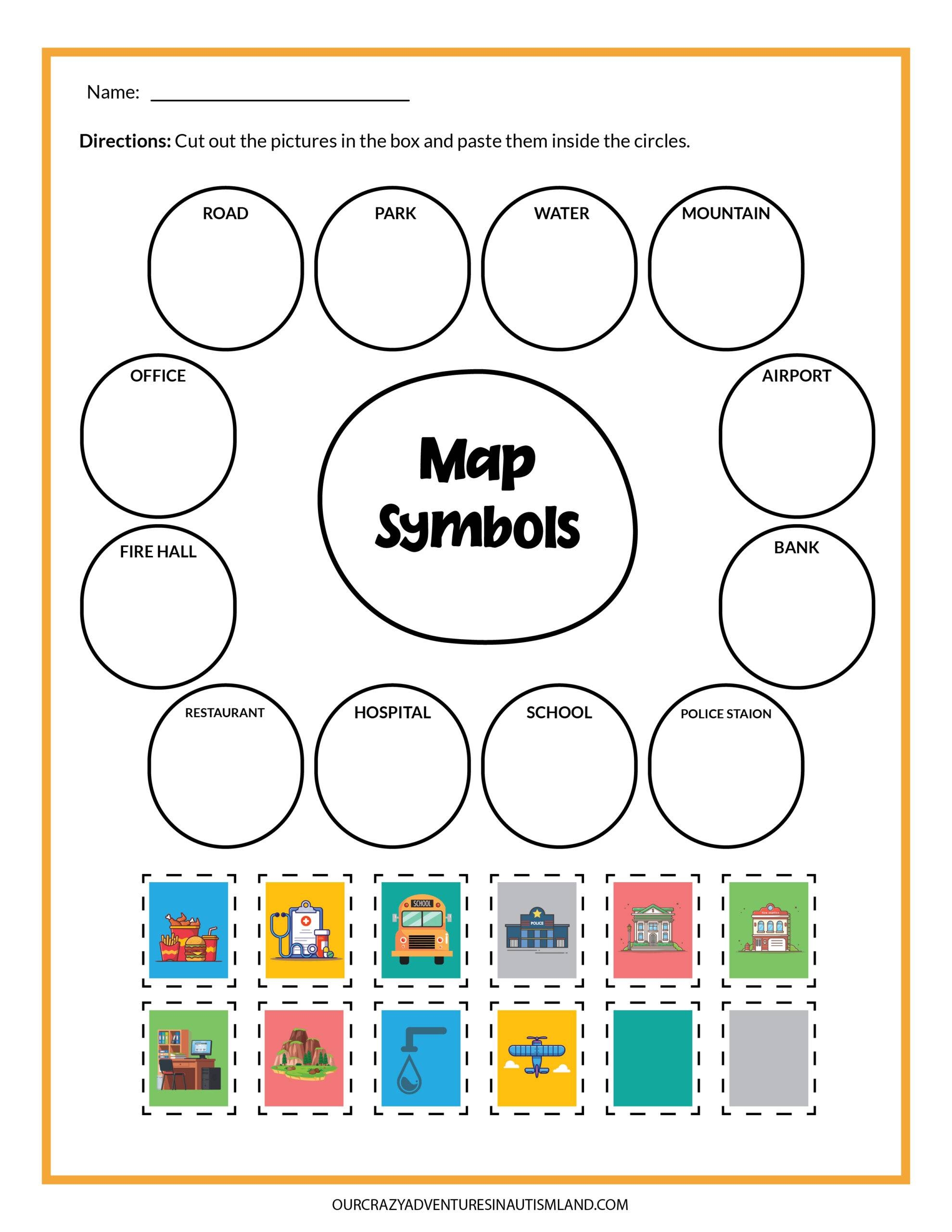 Printable Work Sheet Map Printable Work Sheet Map