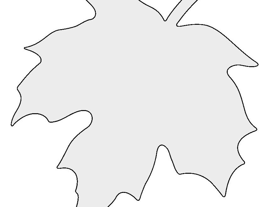 Maple Leaf Stencil Template