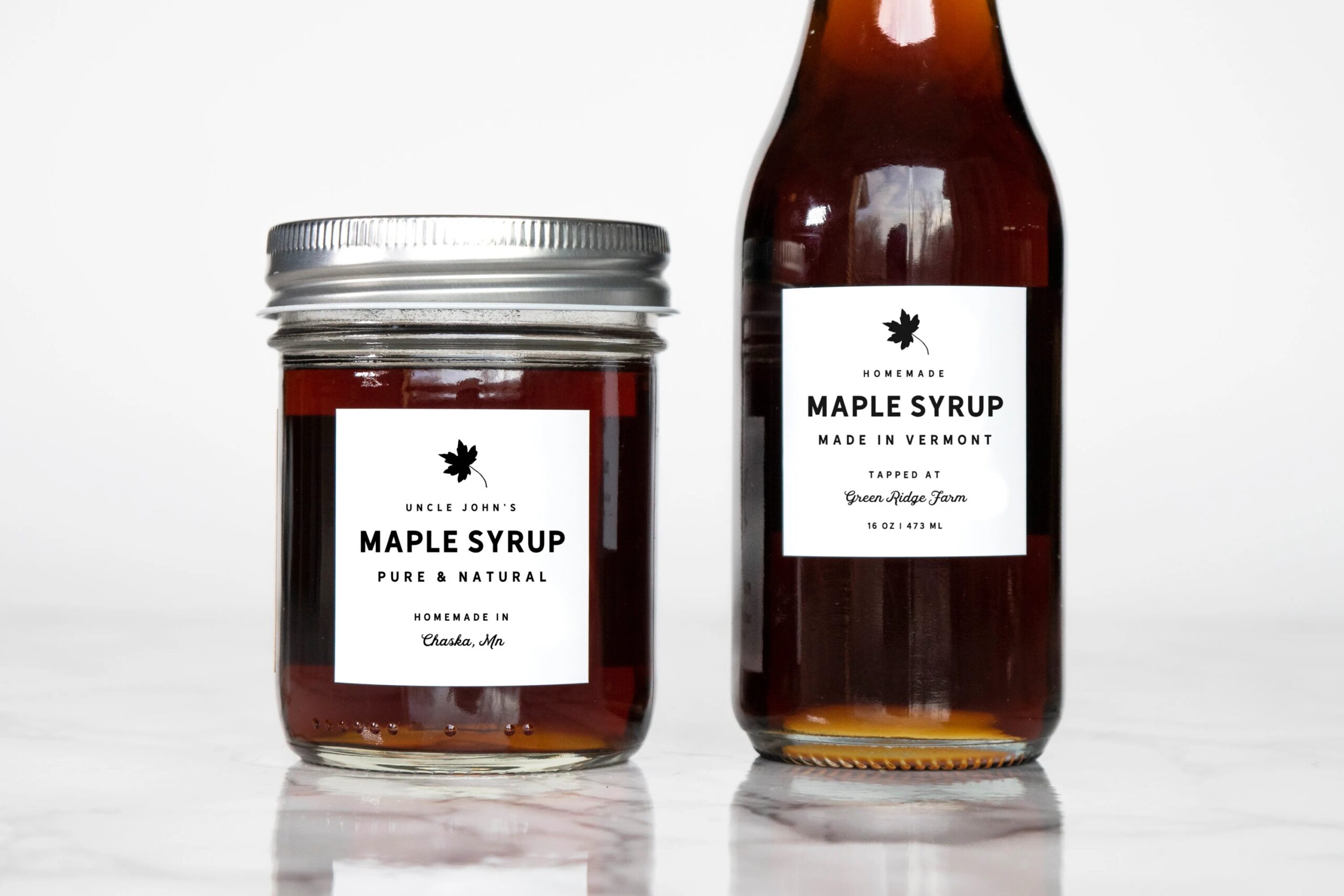 Free Printable Maine Maple Syrup Labels