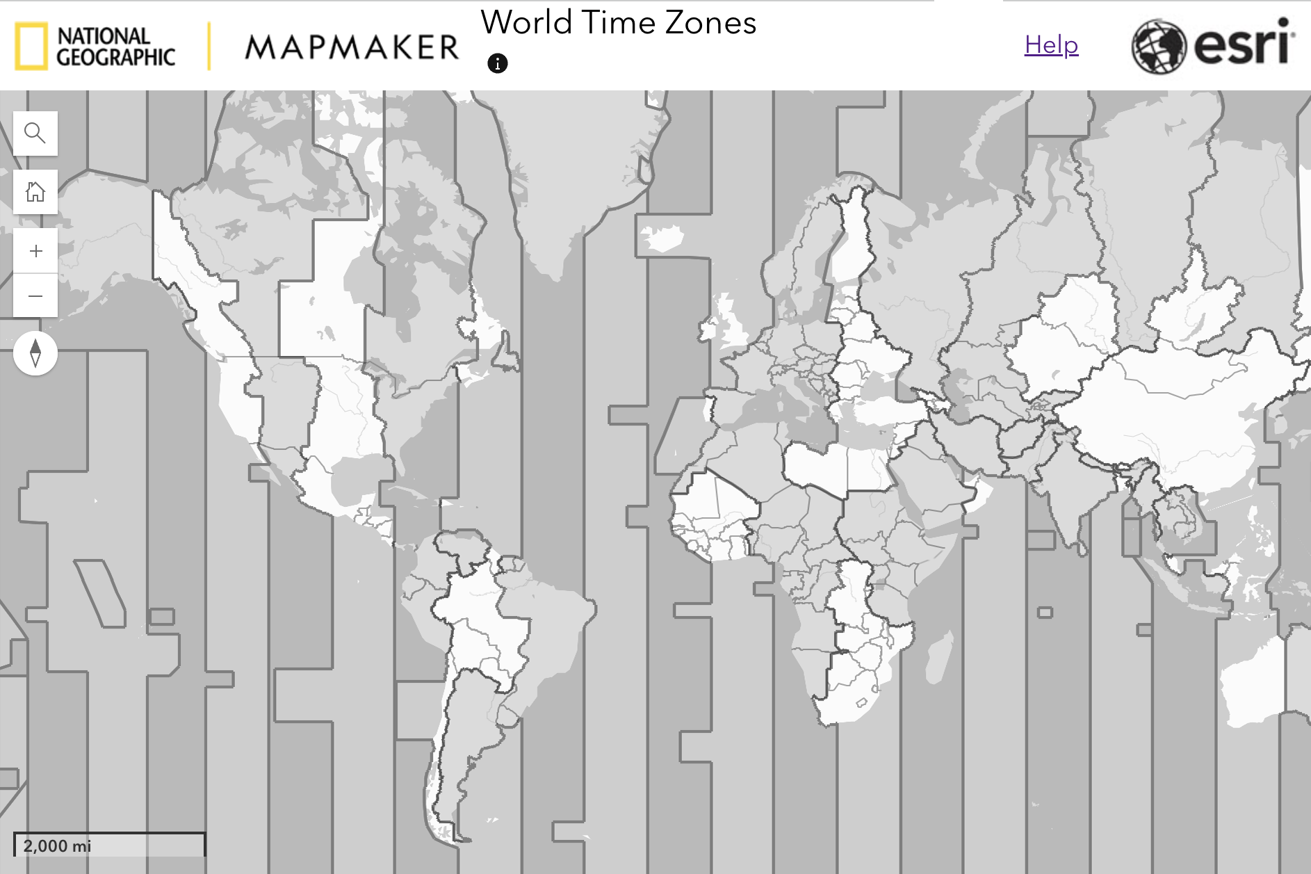 MapMaker Time Zones