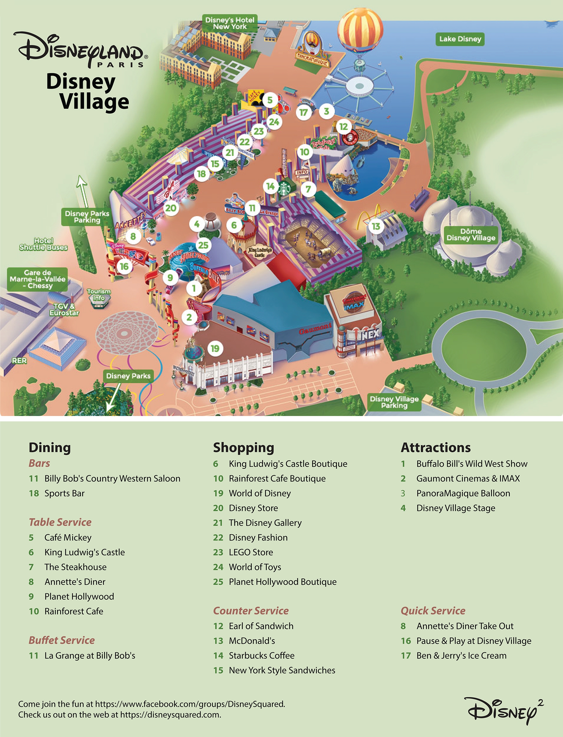 Maps Guides Disney Squared