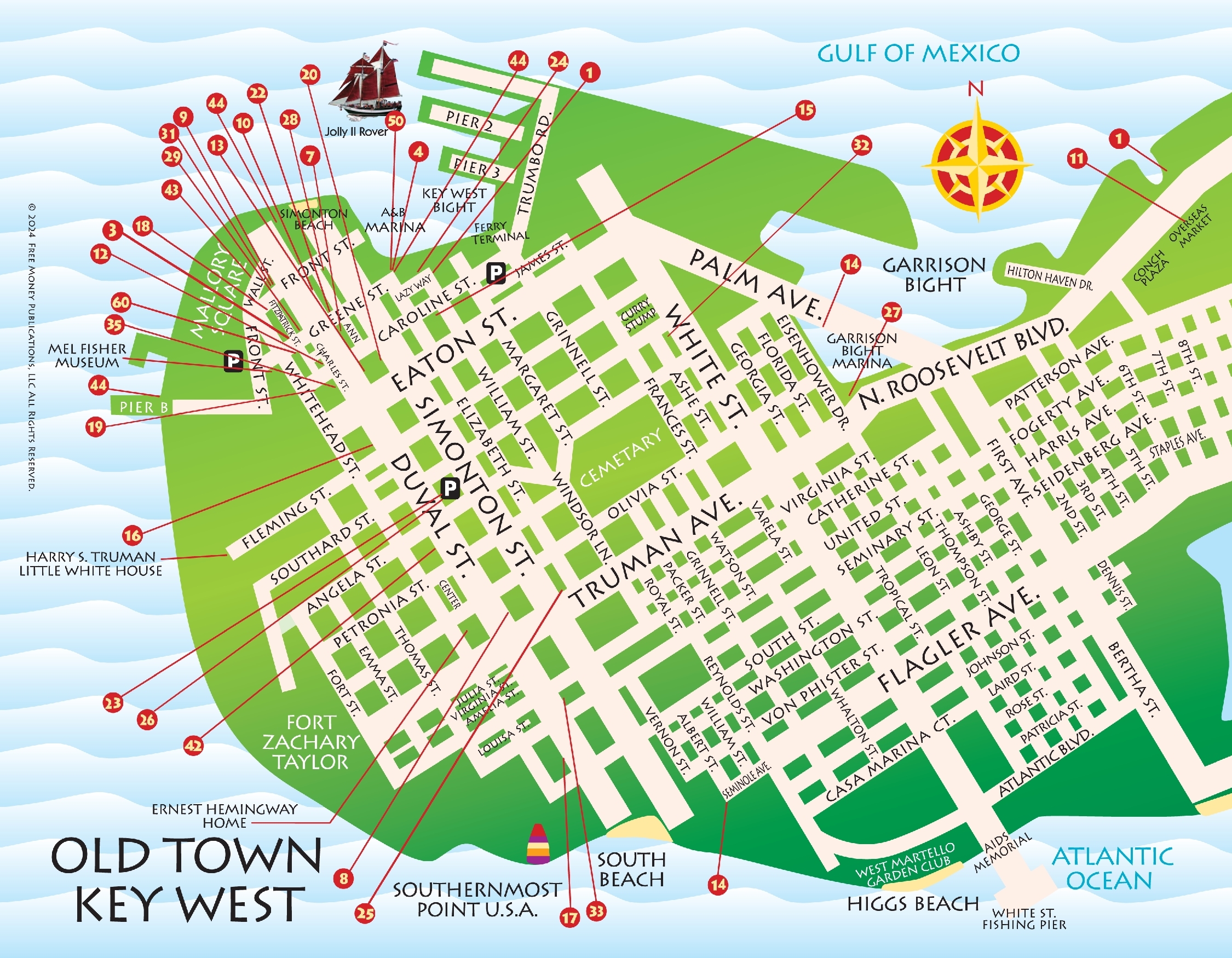 Free Printable Detailed Map Of Key West