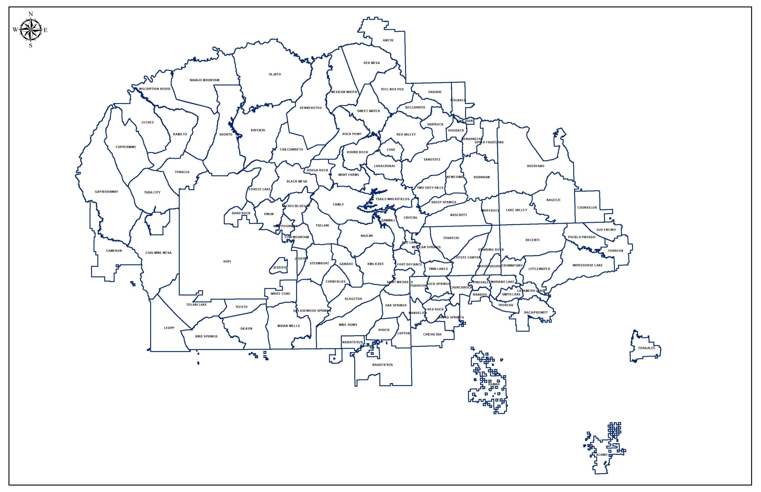 Navajo Nation Map Printable