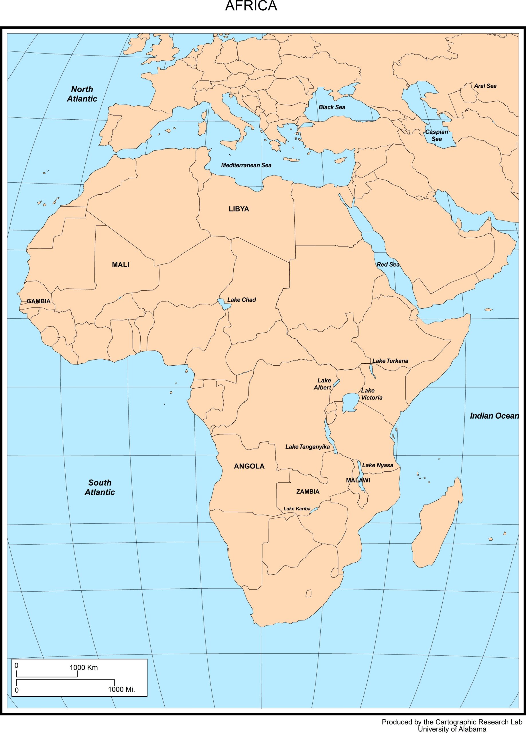 Northern Africa Blank Study Map Printable Northern Africa Blank Study Map Printable