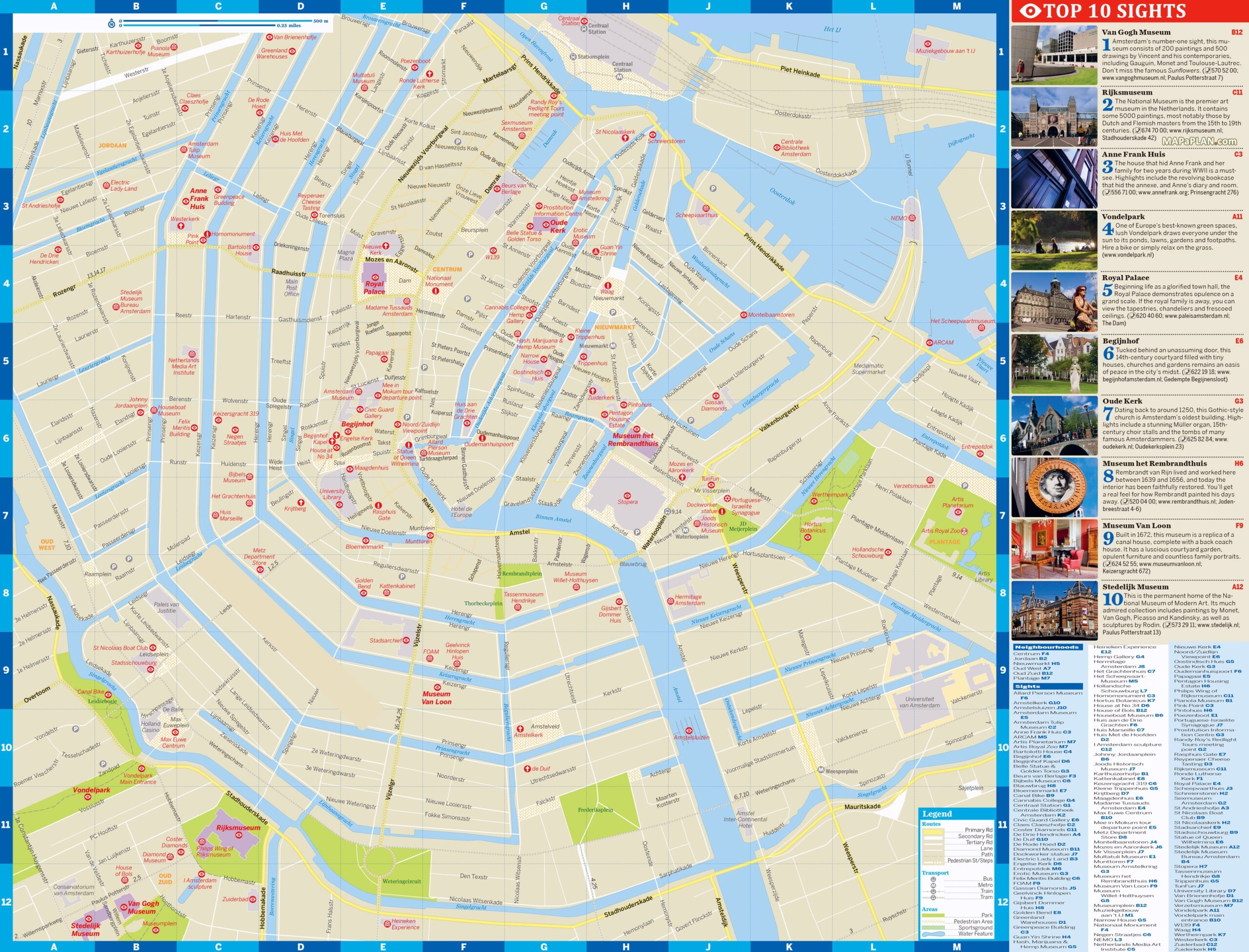 Printable Road Map Of Amsterdam