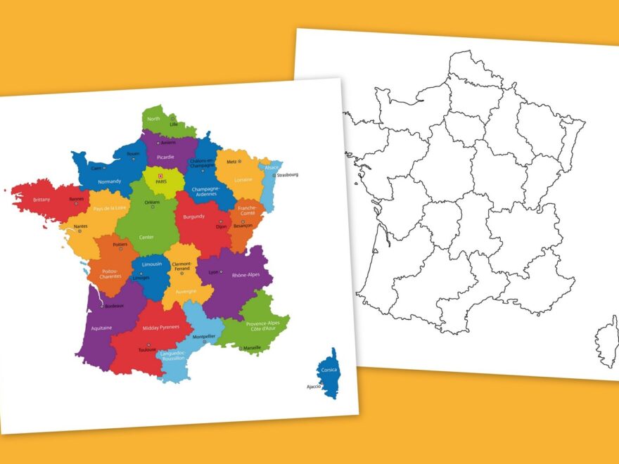 Maps Of France To Color At PrintColorFun
