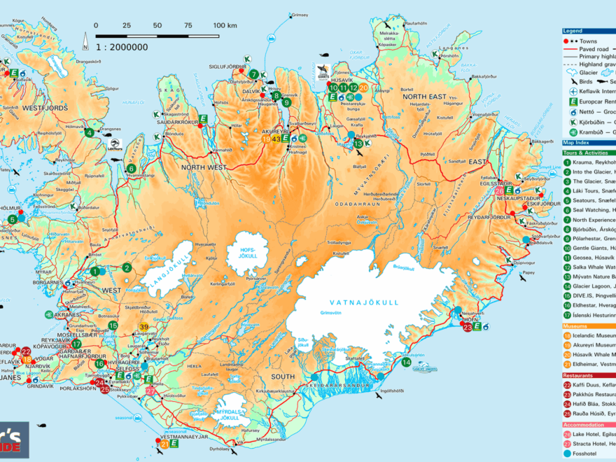 Maps Of Iceland Visitor s Guide
