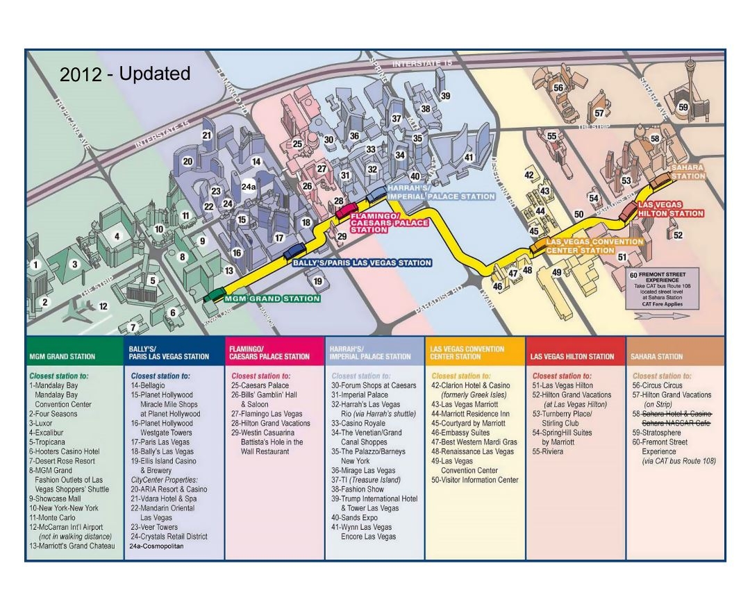 Current Printable Las Vegas Strip Map