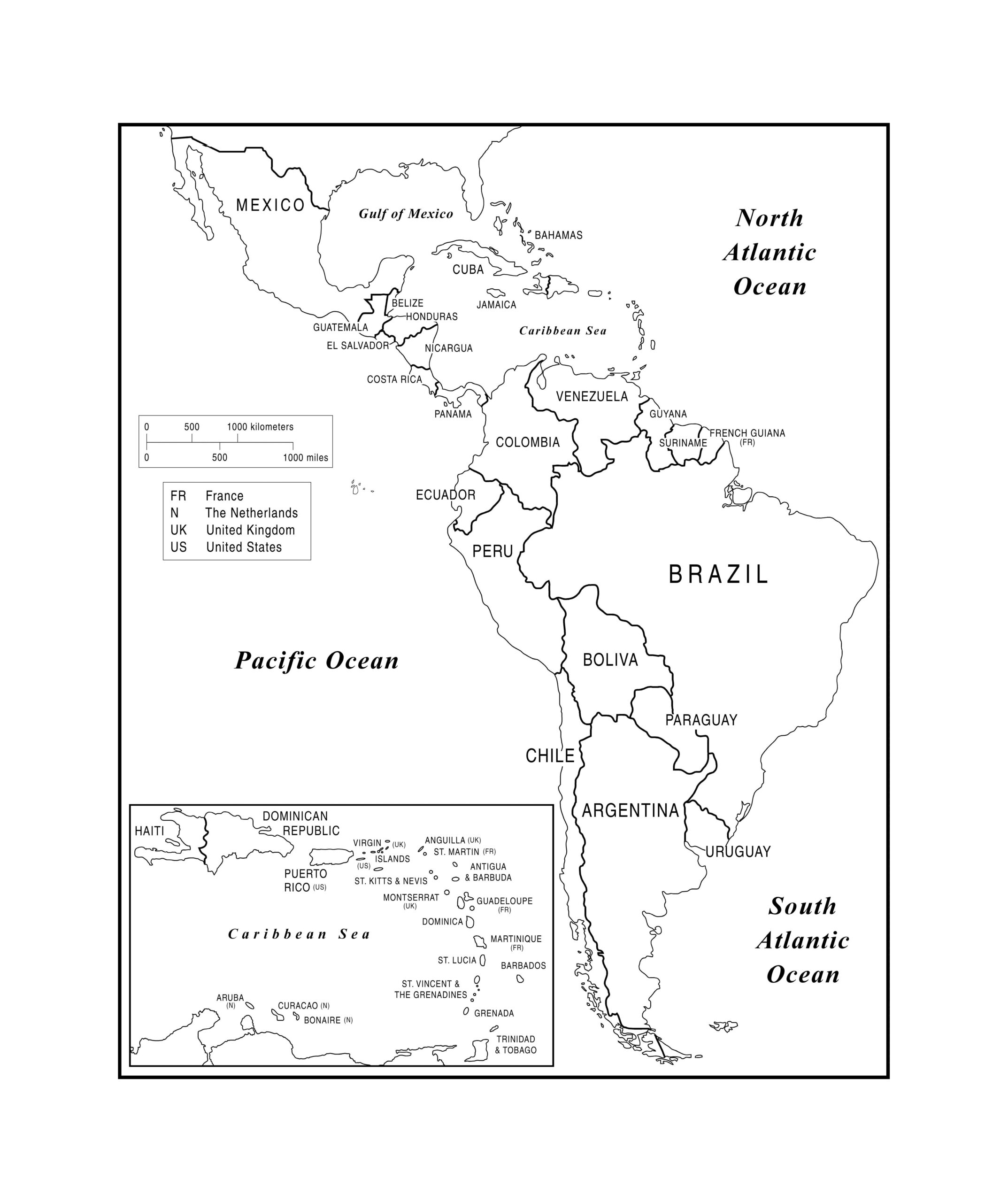 Free South America Map Printable Free South America Map Printable