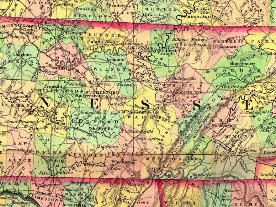Maps TNGenNet TNGenWeb Map Project Maps Tennessee Old Time Maps