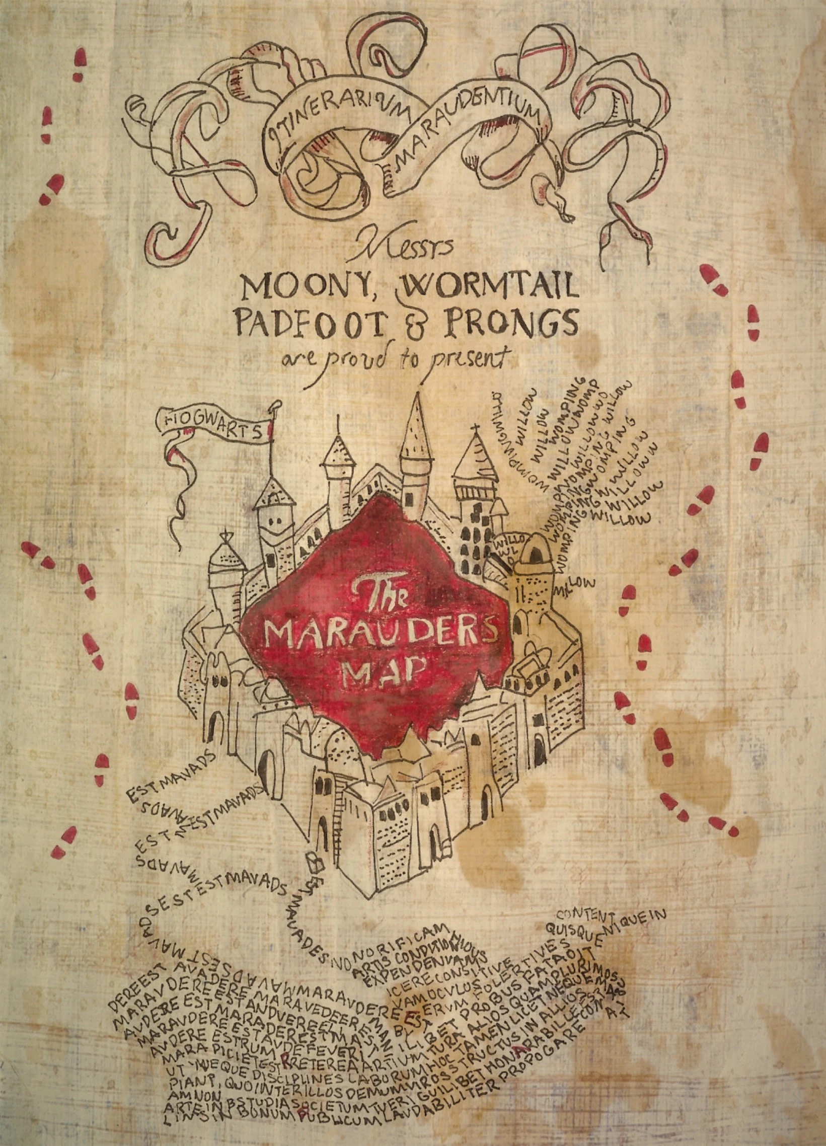 Marauders Map Template Printable Paper