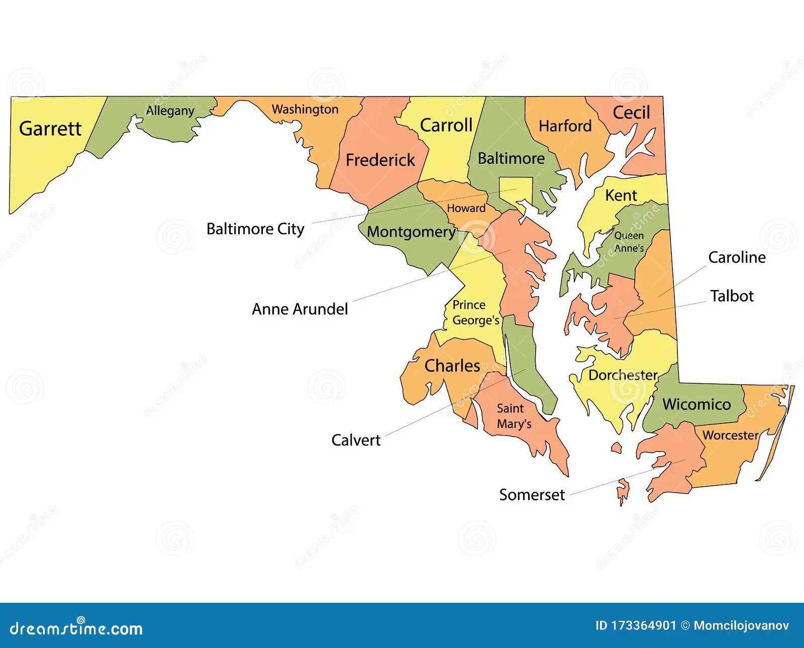 Printable Map Of Maryland