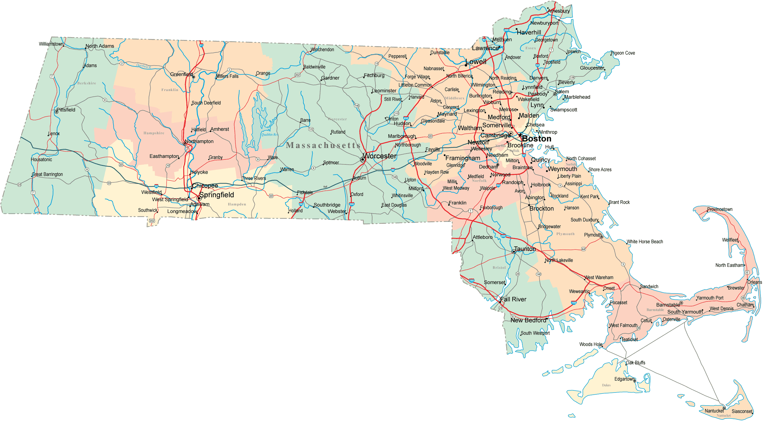 Massachusetts Road Map MA Road Map Massachusetts Highway Map Massachusetts Road Map MA Road Map Massachusetts Highway Map