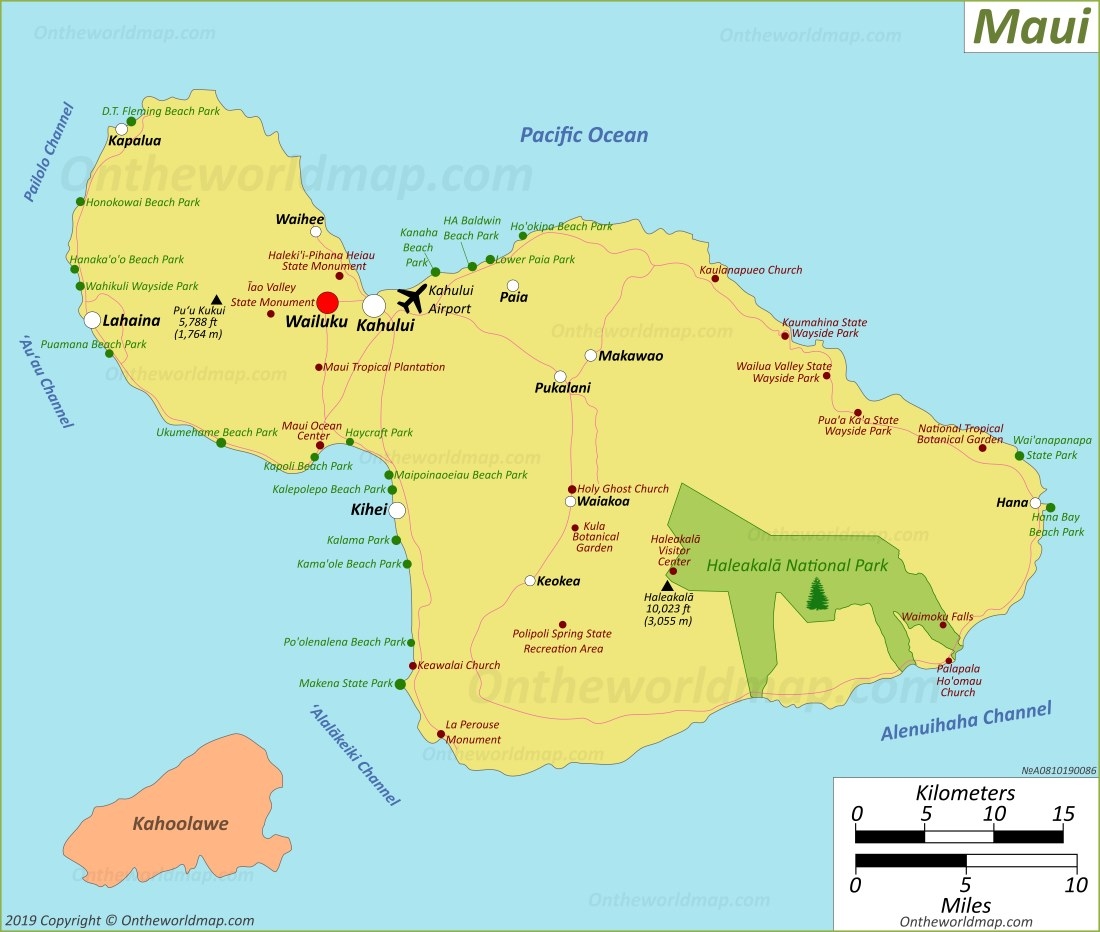 Printable Map Of Maui Island Printable Map Of Maui Island