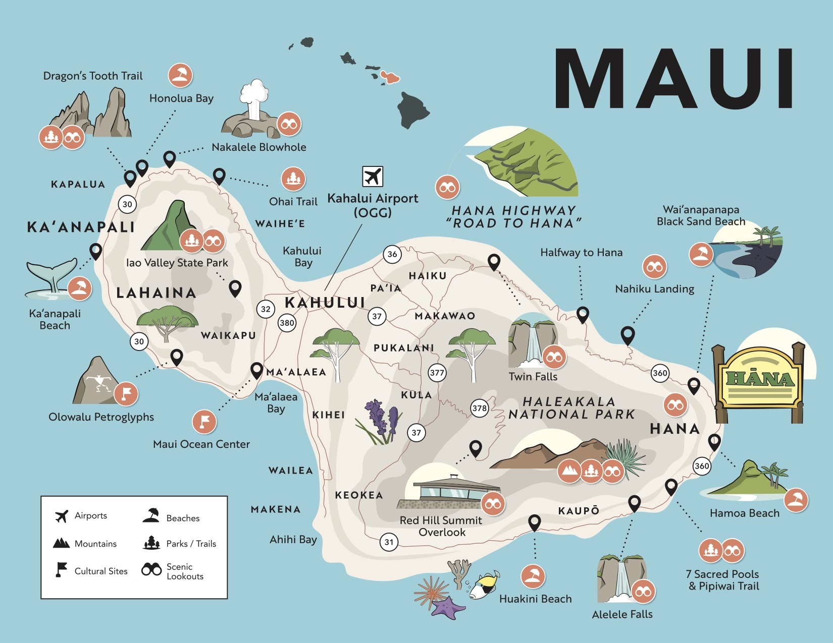Free Printable Map O Maui