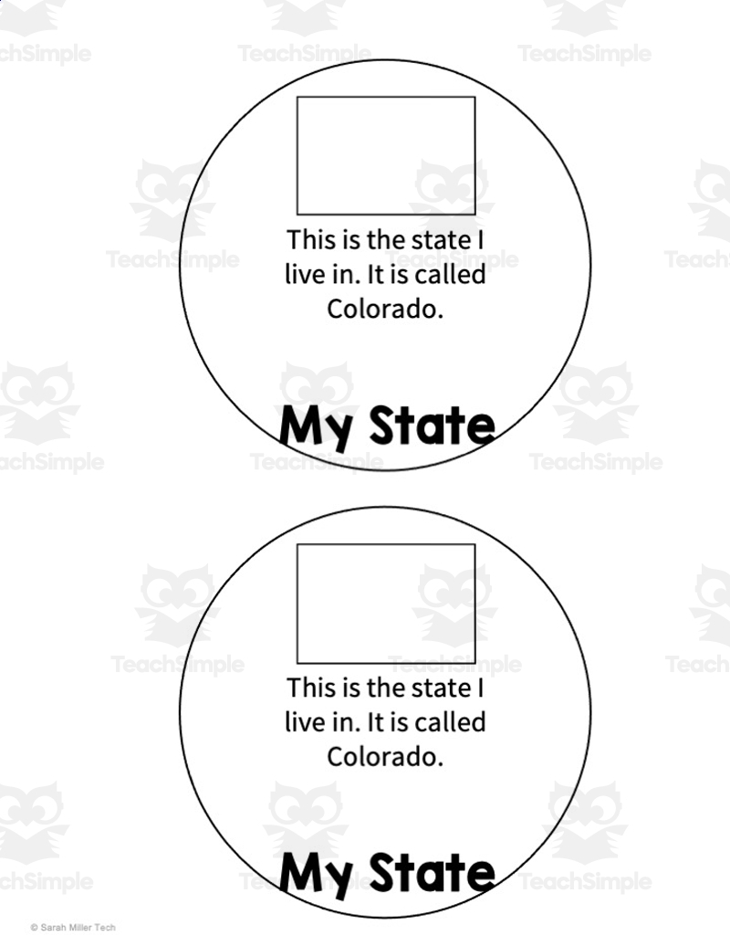Me On The Map Activity U S Canada Circle Book Activity By Teach Simple