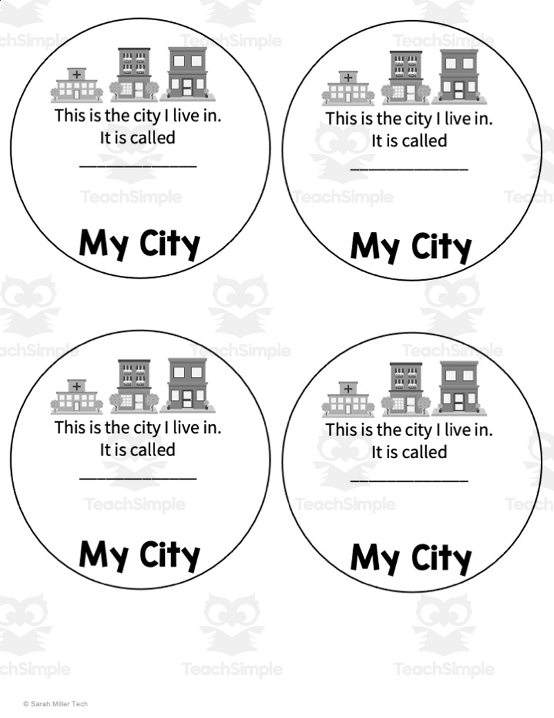 Me On The Map Kindergaten Printable Canadian