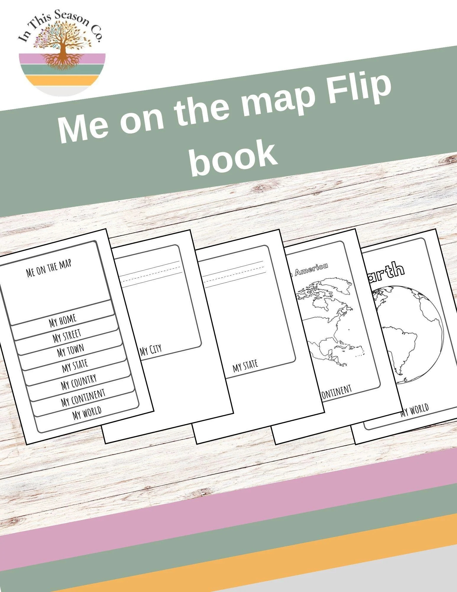 Me On The Map Flip Book Etsy