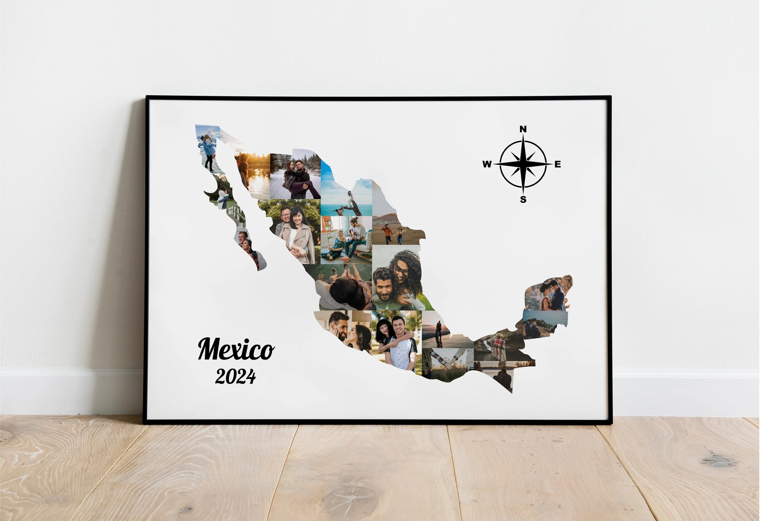 Mexico Travel Gift Mexico Map Photo Collage Travels Gift Mexico Printable Gift Map Photo Collage Mexico Collage Mexico Art Gift Etsy