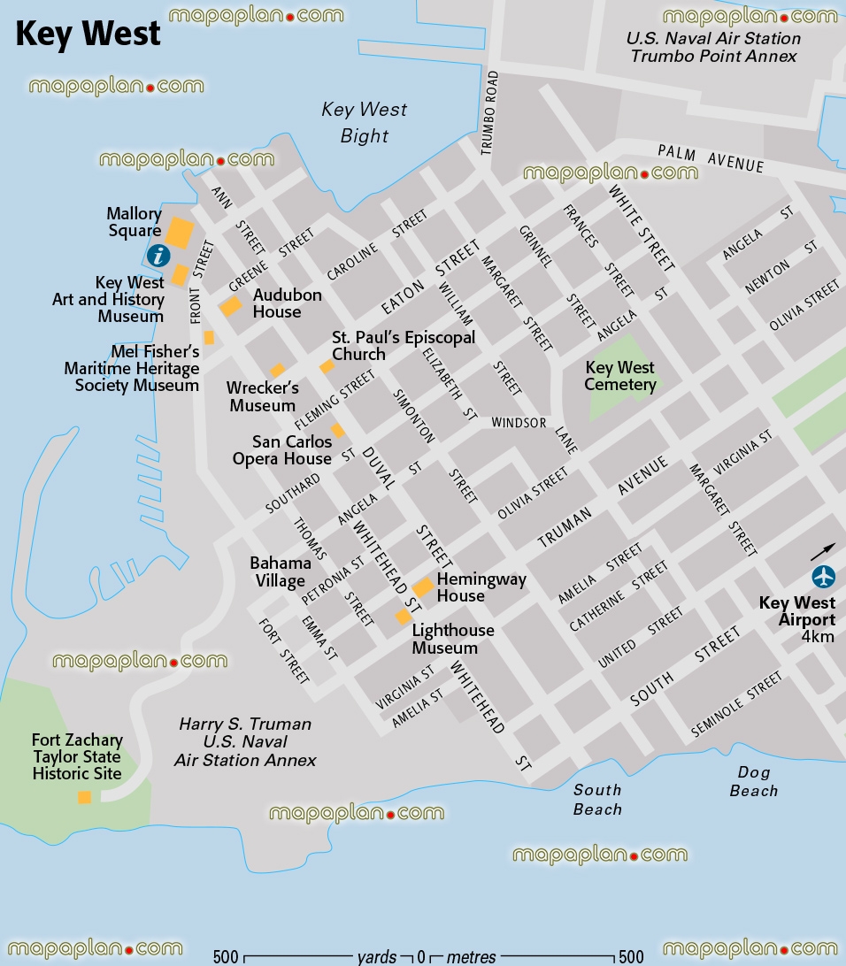 Printable Street Map Of Key West Fl