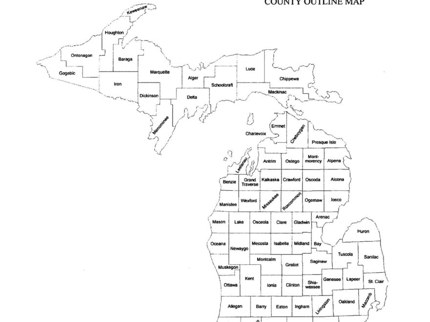 Michigan County Map Jigsaw Genealogy