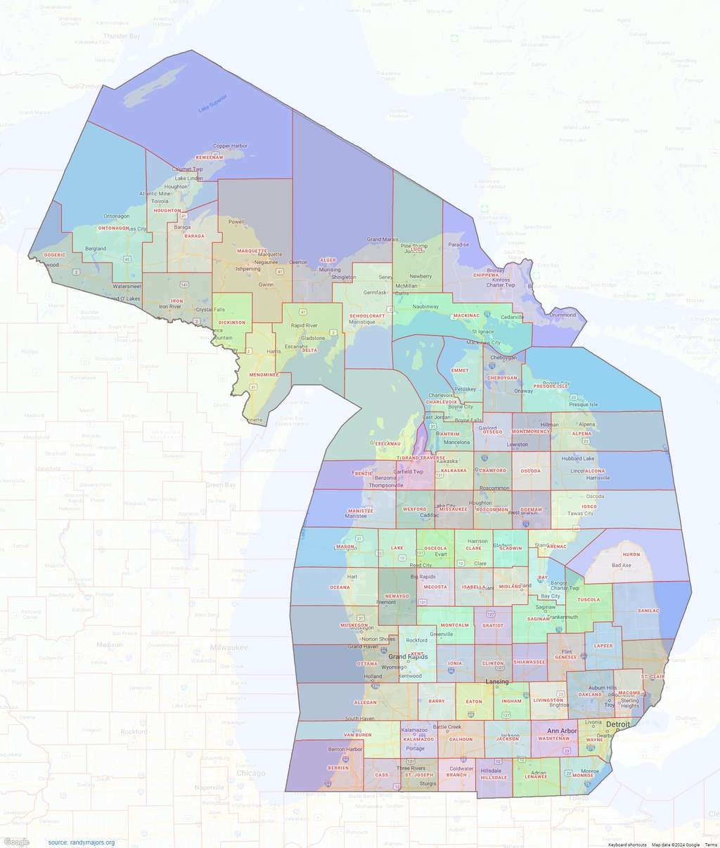 Midland County Mi Printable Map