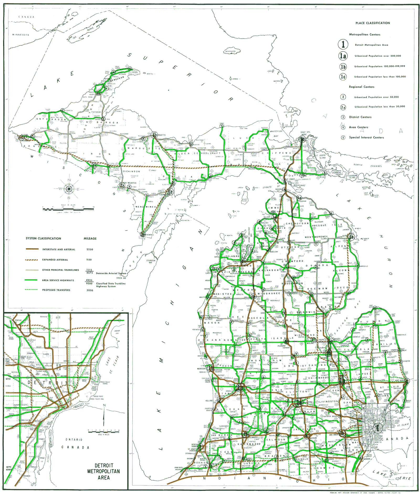 Free Printable Michigan Road Map