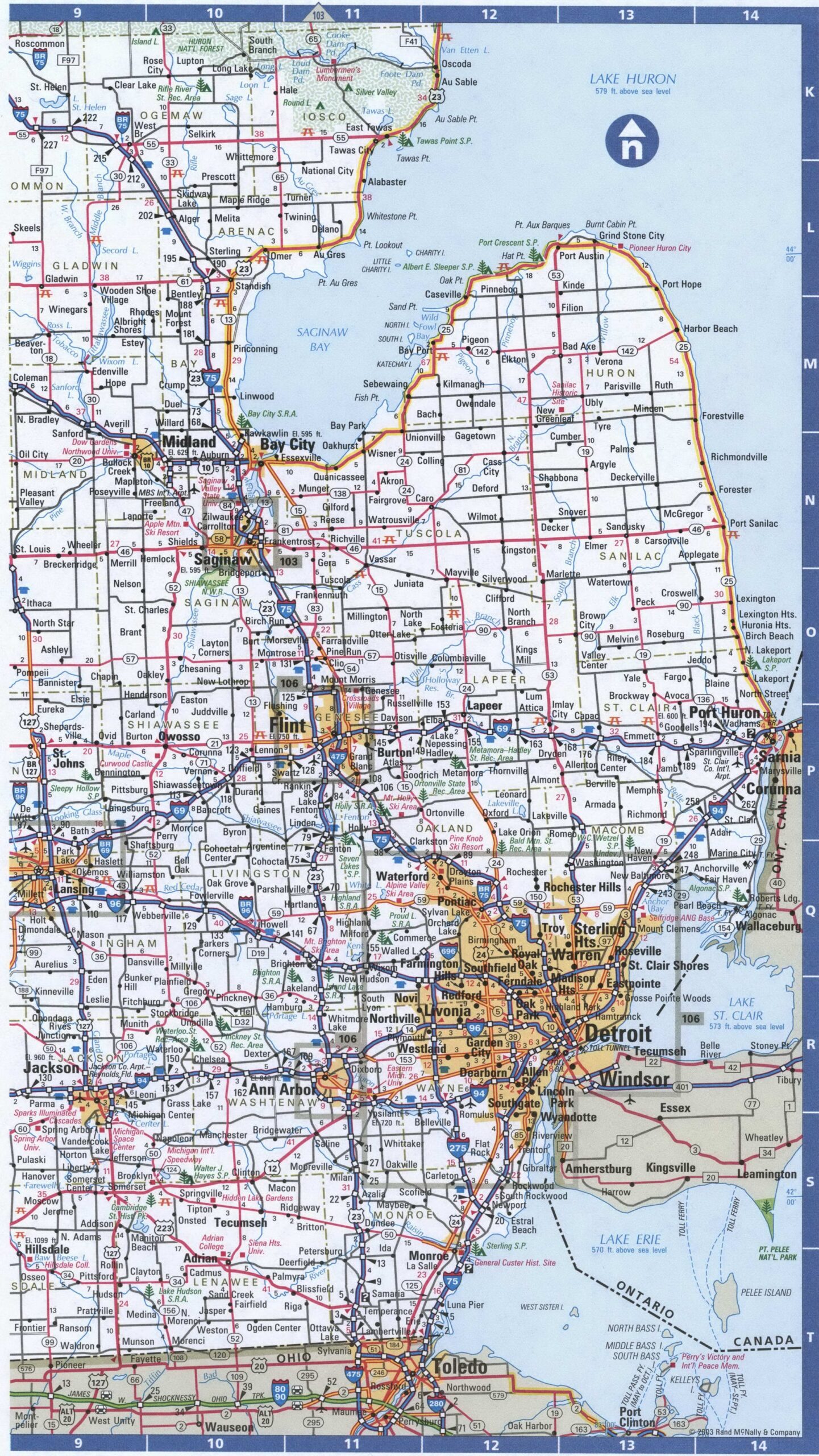 Printable Map Of Mi