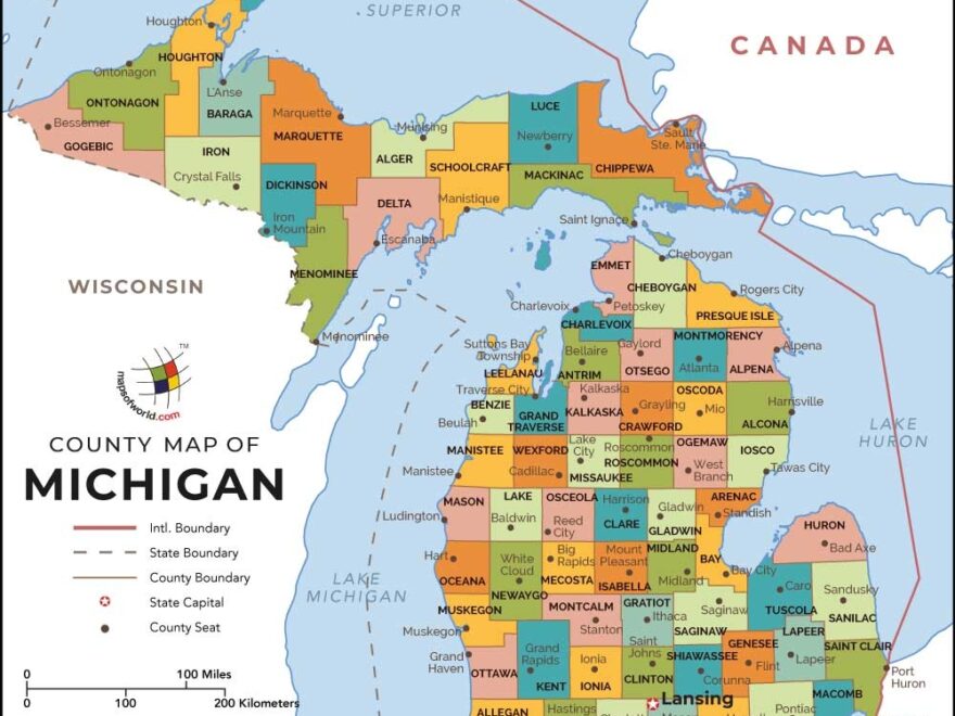 Michigan State Guide MapsofWorld