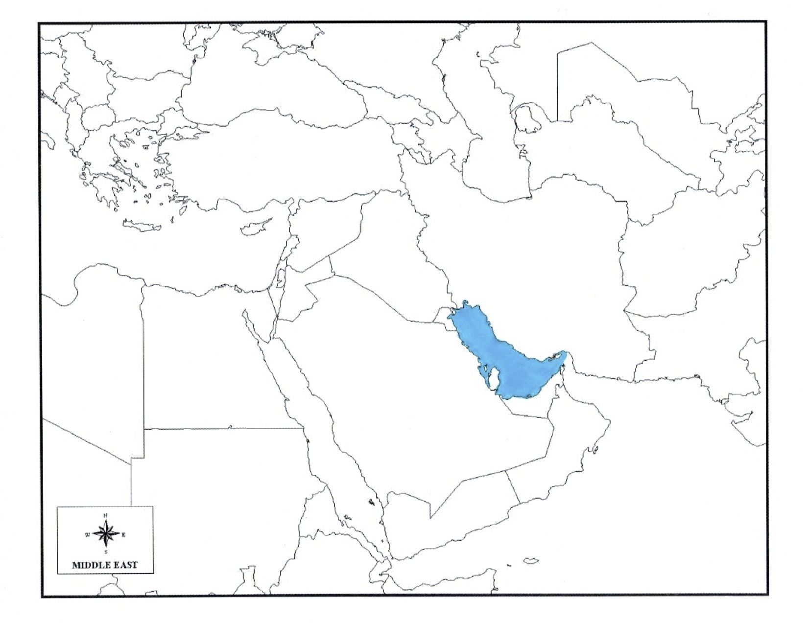 Middle East And Western Asia Map Quiz Flashcards