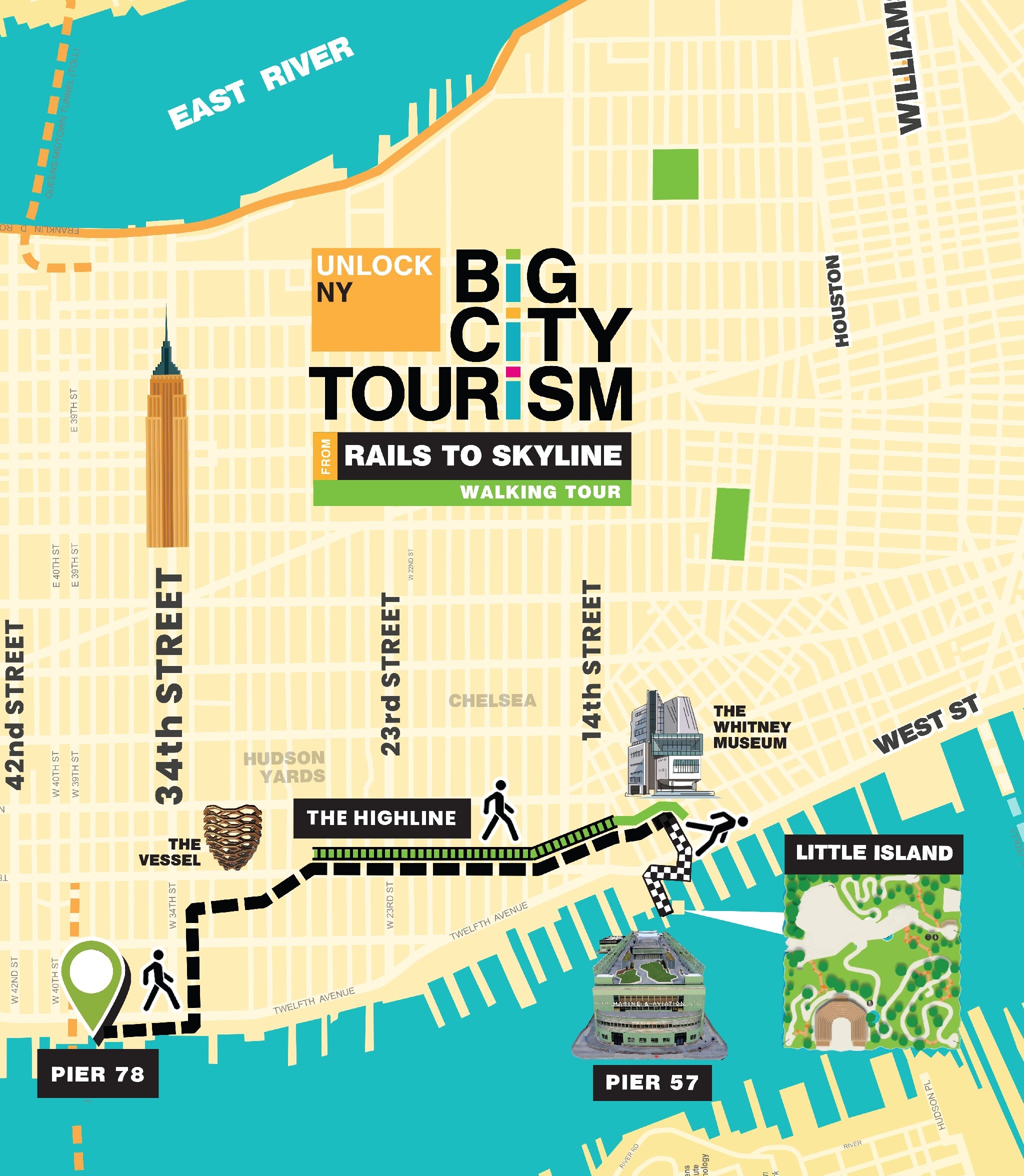 New York City Walking Map Printable New York City Walking Map Printable