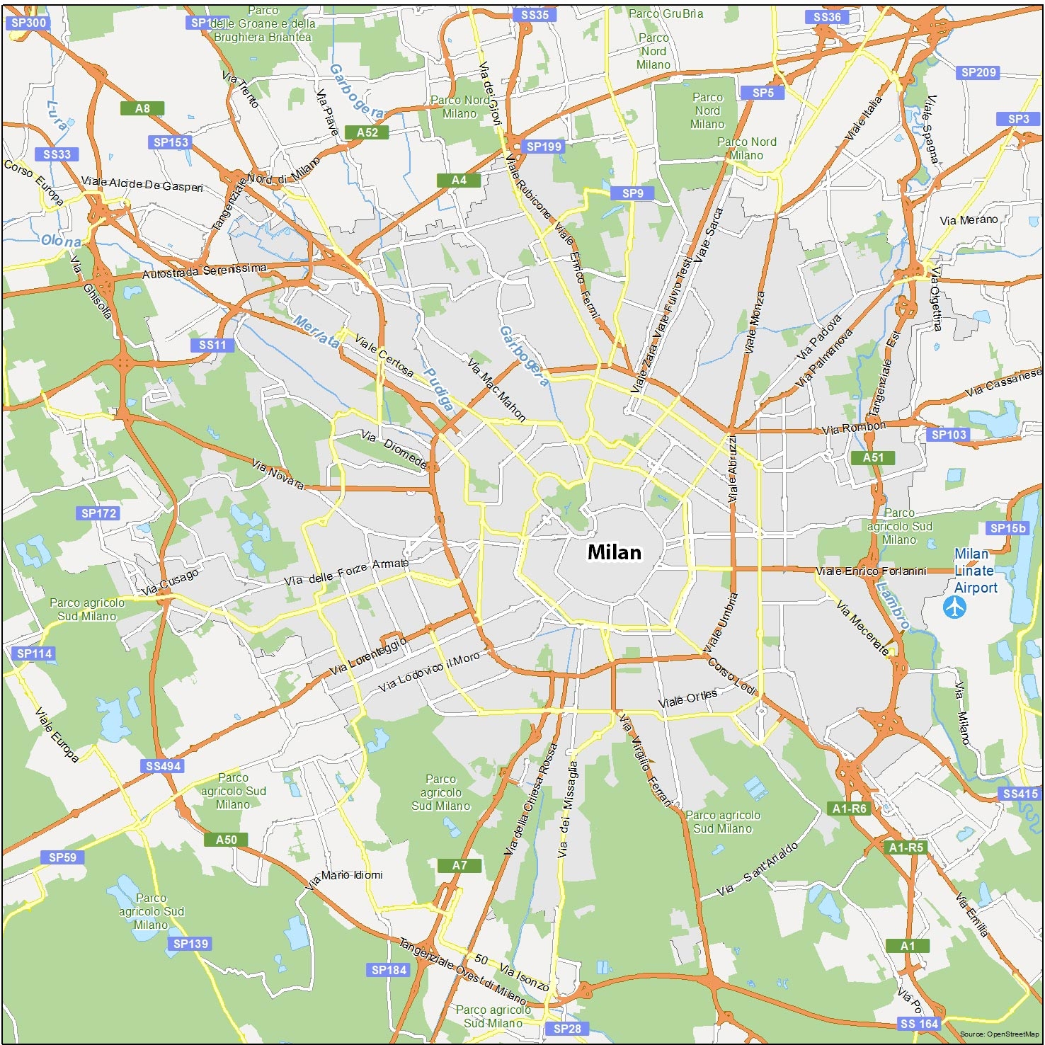 Milan Map Italy GIS Geography