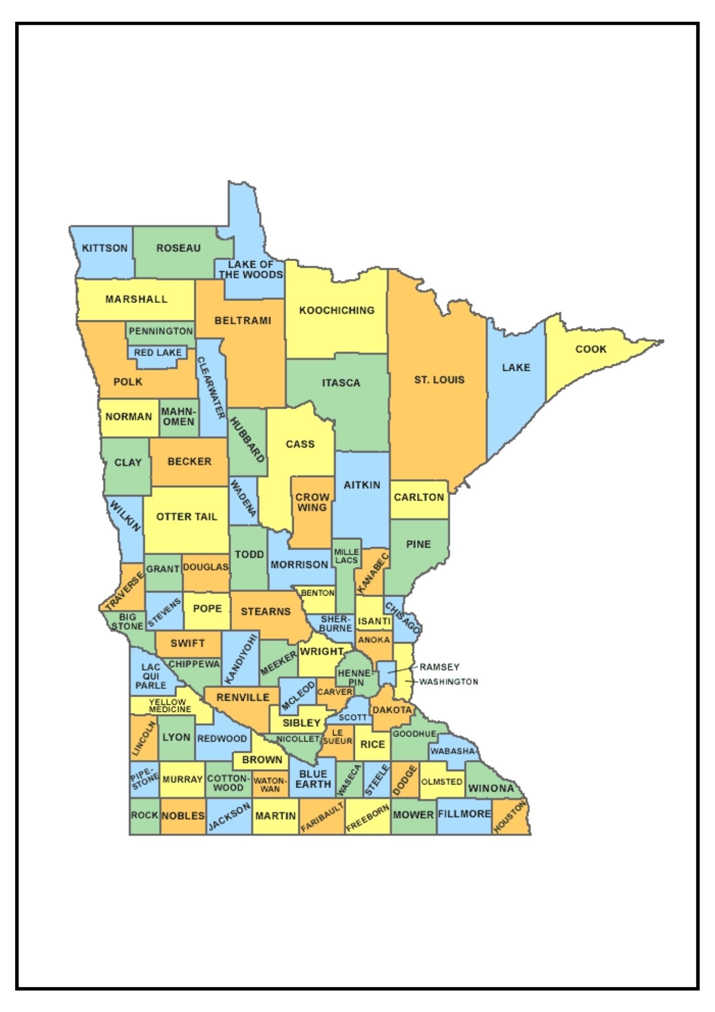 Printable Map Of Minnesota And Wisconsin Printable Printable Map Of Minnesota And Wisconsin Printable