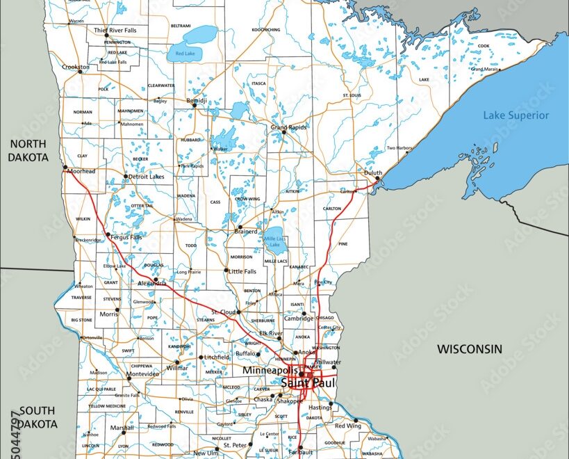 Minnesota Map Vector Art Graphics Freevector