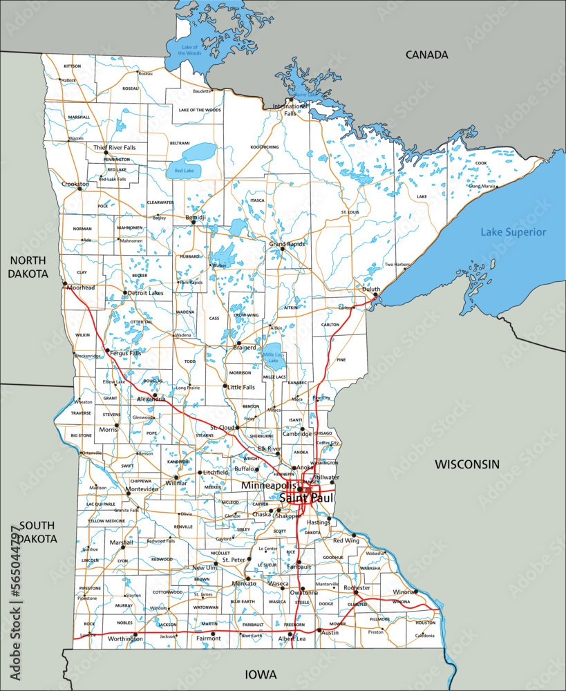 Minnesota Map Vector Art Graphics Freevector
